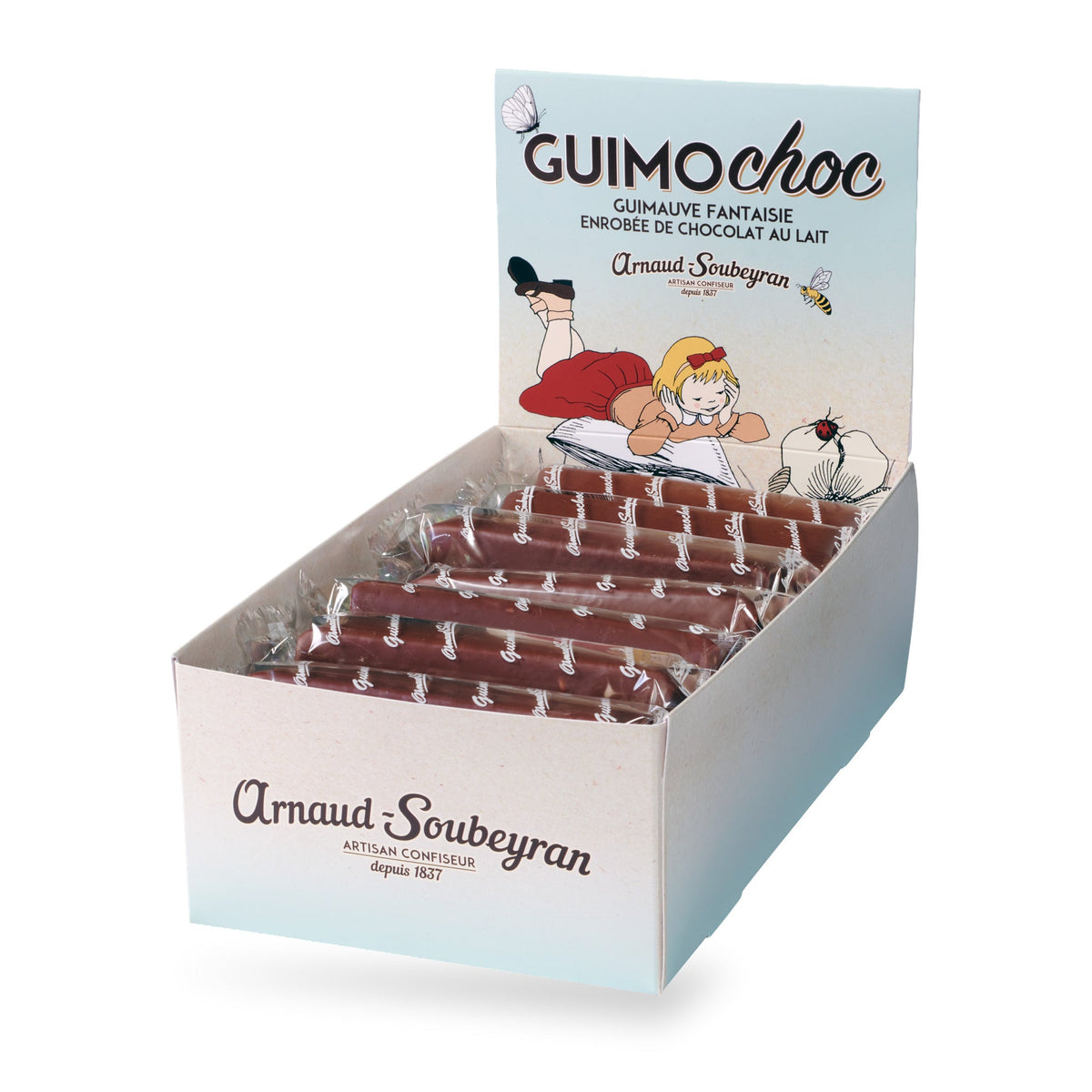 Présentoir de guimauves enrobées de chocolat d’Arnaud Soubeyran