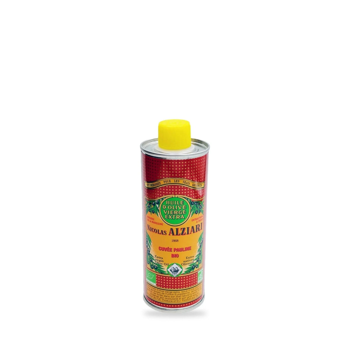 Nicolas Alziari Cuvée Pauline organic extra virgin olive oil, 250 ml red tin