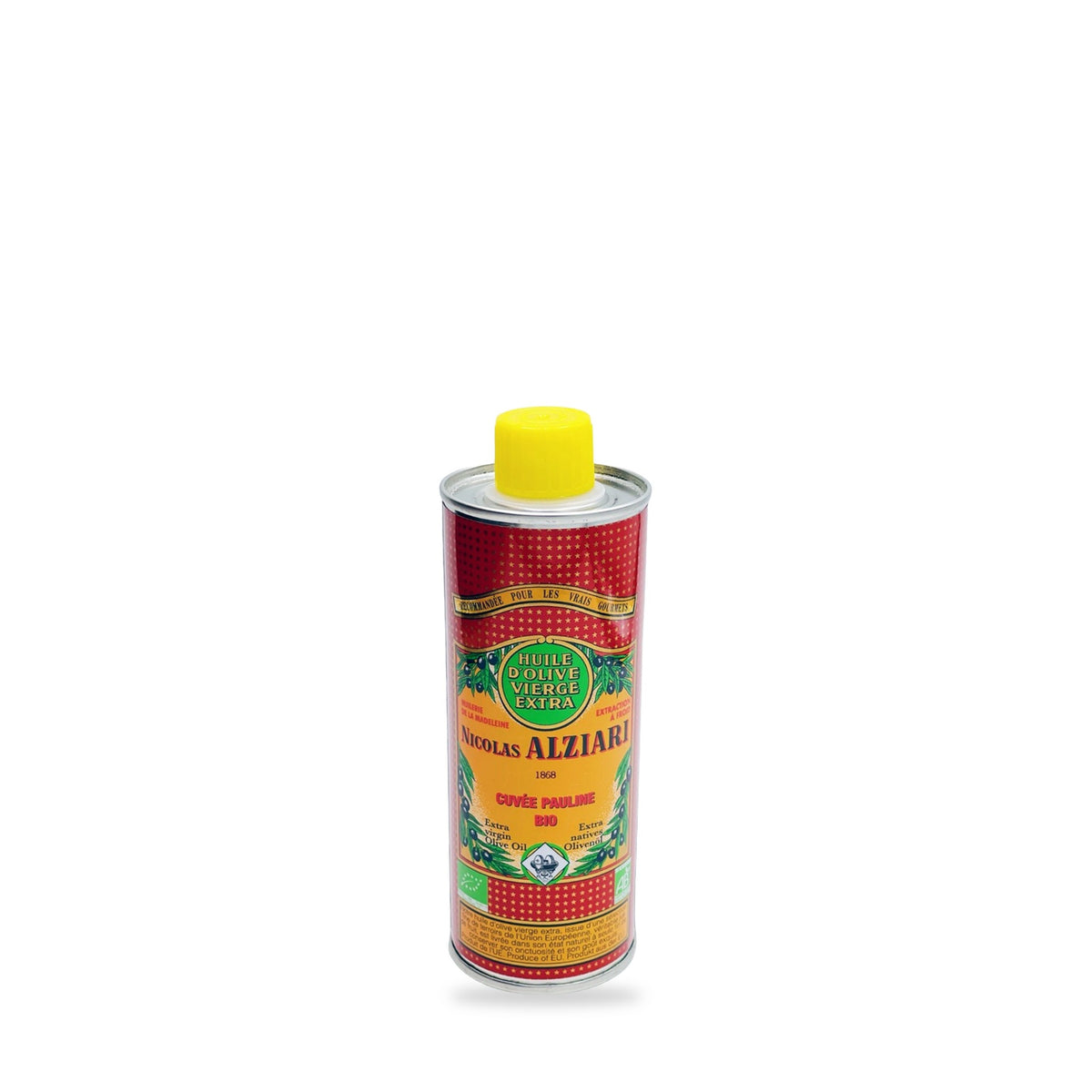 Nicolas Alziari Cuvée Pauline organic extra virgin olive oil, 250 ml red tin