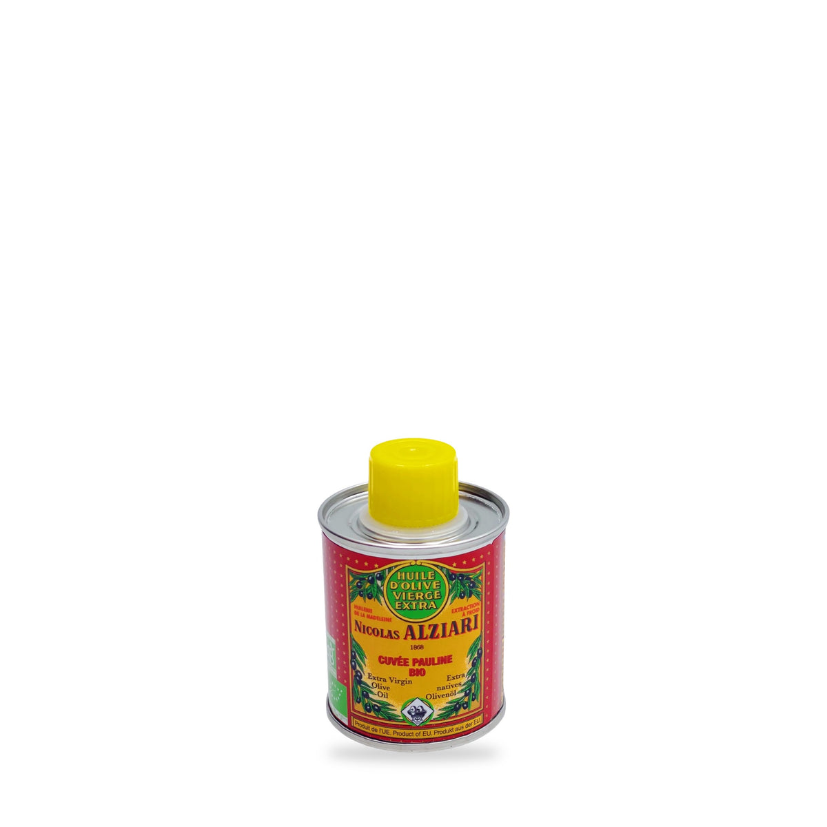 Nicolas Alziari Cuvée Pauline organic extra virgin olive oil, 100 ml red mini tin