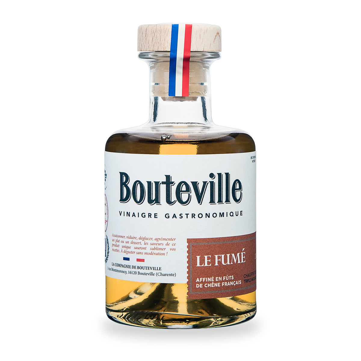 Vinaigre Le Fumé de La Compagnie de Bouteville, bouteille en verre de 200 ml