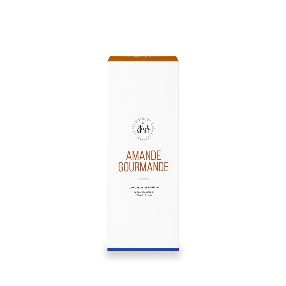 Diffuseur à bâtonnets Amande Gourmande de La Belle Mèche, pot en verre de 200 ml, deuxième vue