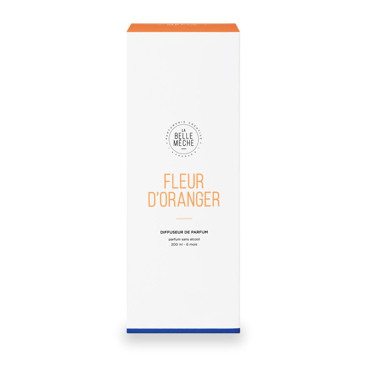 Diffuseur à bâtonnets Fleur d’Oranger de La Belle Mèche, pot en verre de 200 ml