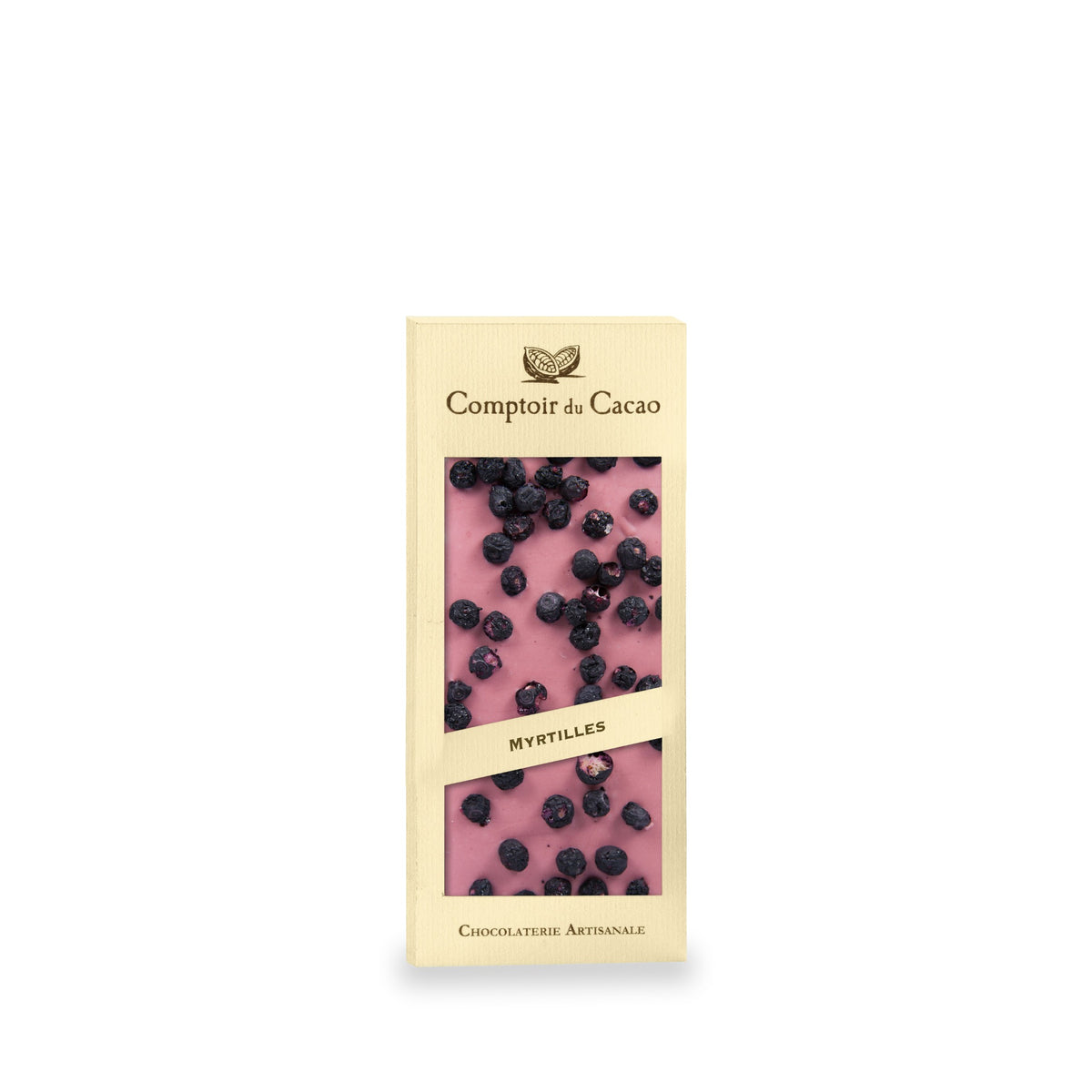 Wild Blueberry Ruby Chocolate Bar by Comptoir du Cacao, 90 g