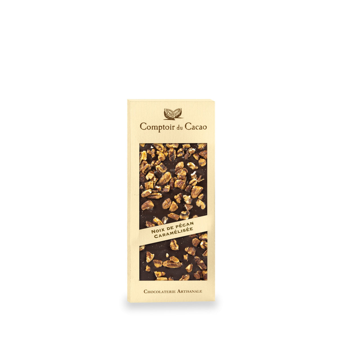 Caramelized Pecans Chocolate Bar by Comptoir du Cacao, 90 g