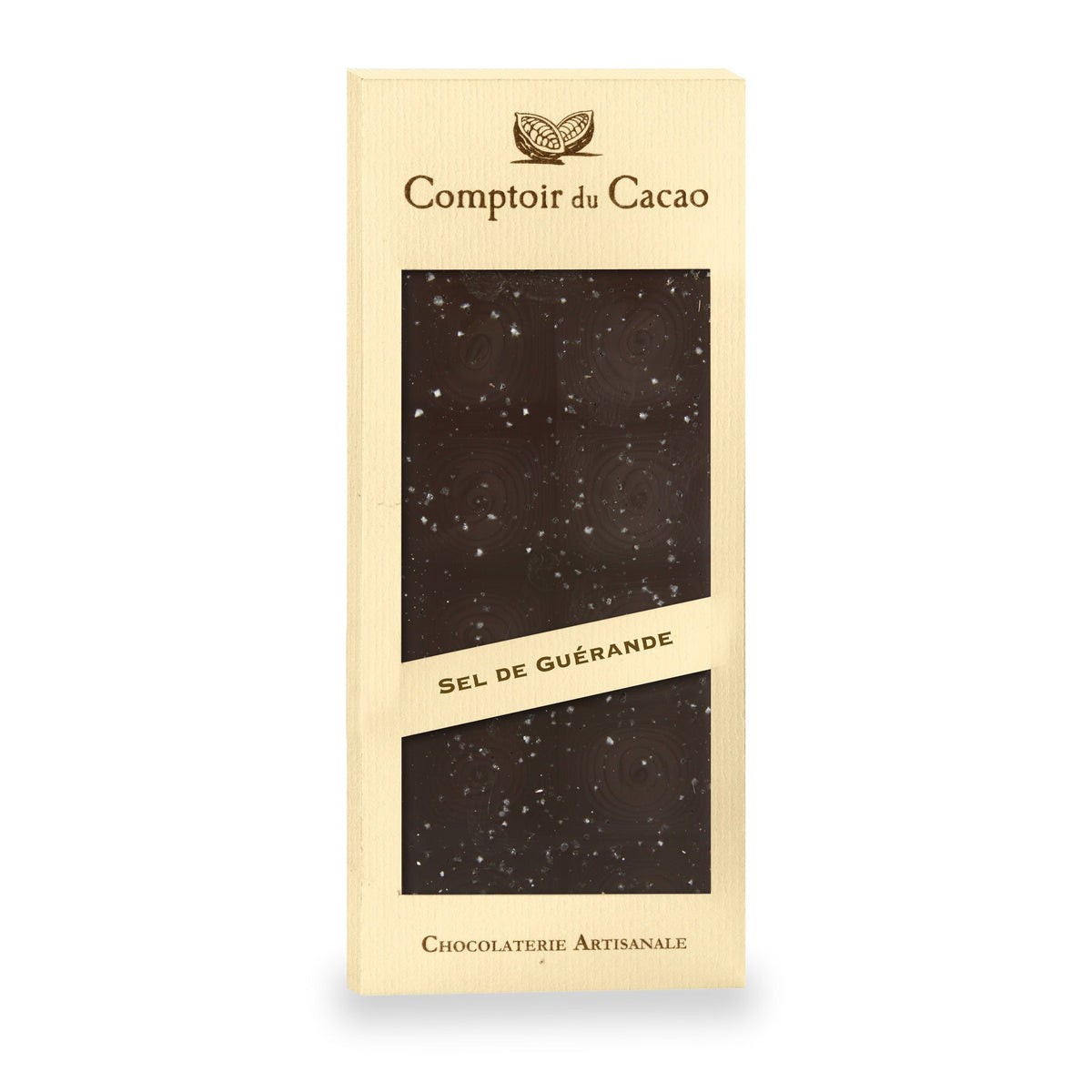 Guérande Sea Salt Chocolate Bar by Comptoir du Cacao, 90 g