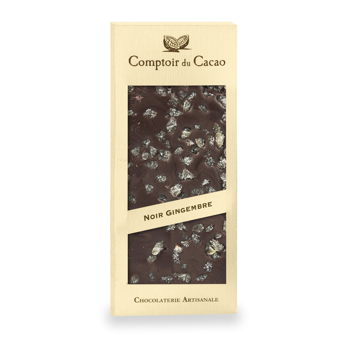 Tablette de chocolat au gingembre du Comptoir du Cacao, 90 g