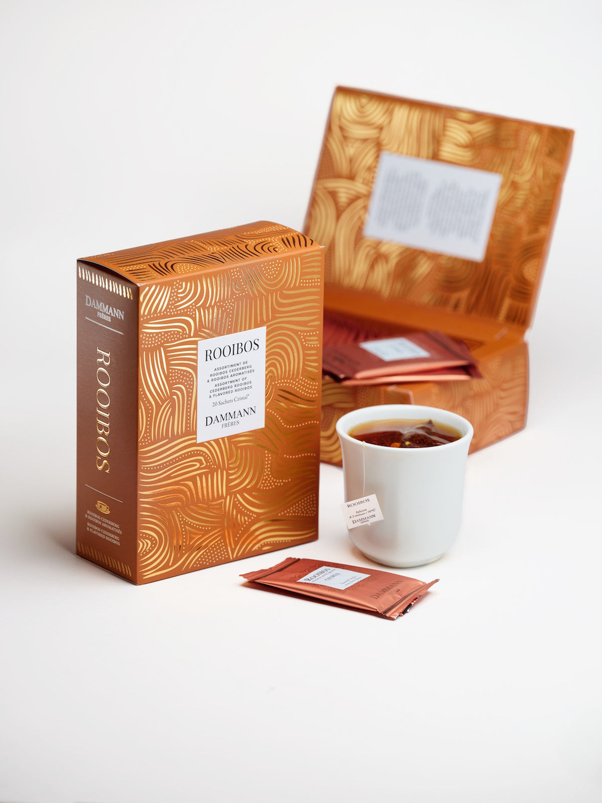 Coffret Rooibos de Dammann Frères avec sachets et tasse de rooibos
