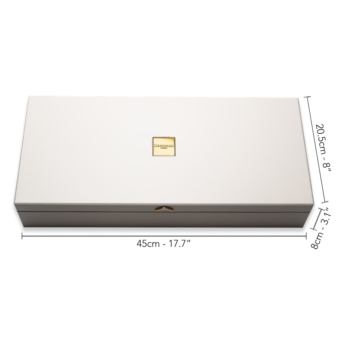 Coffret Grand Hôtel Dammann Frères, dimensions