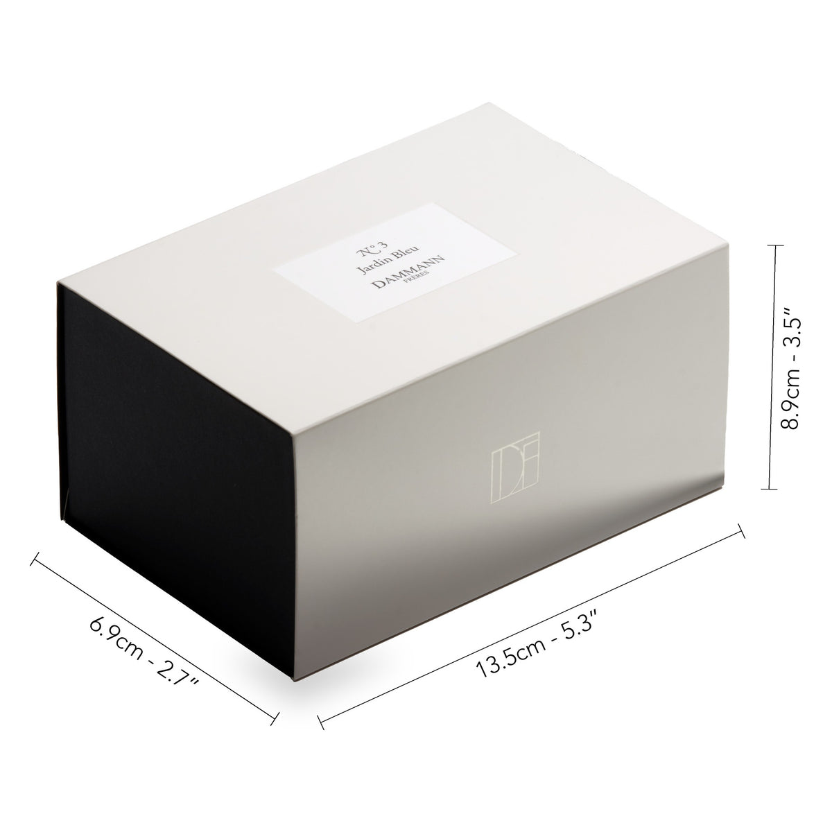 Jardin Bleu Box by Dammann Frères, dimensions