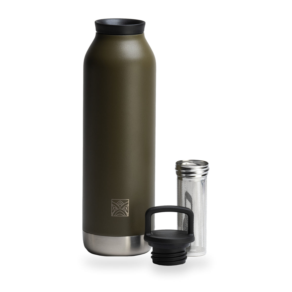 City Insulated Bottle Khaki by Dammann Frères, alternate view