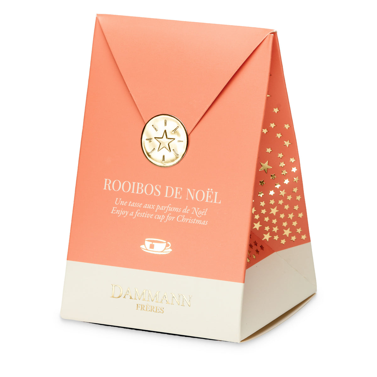 Rooibos de Noël de Dammann Frères, pochette rose de 6 sachets