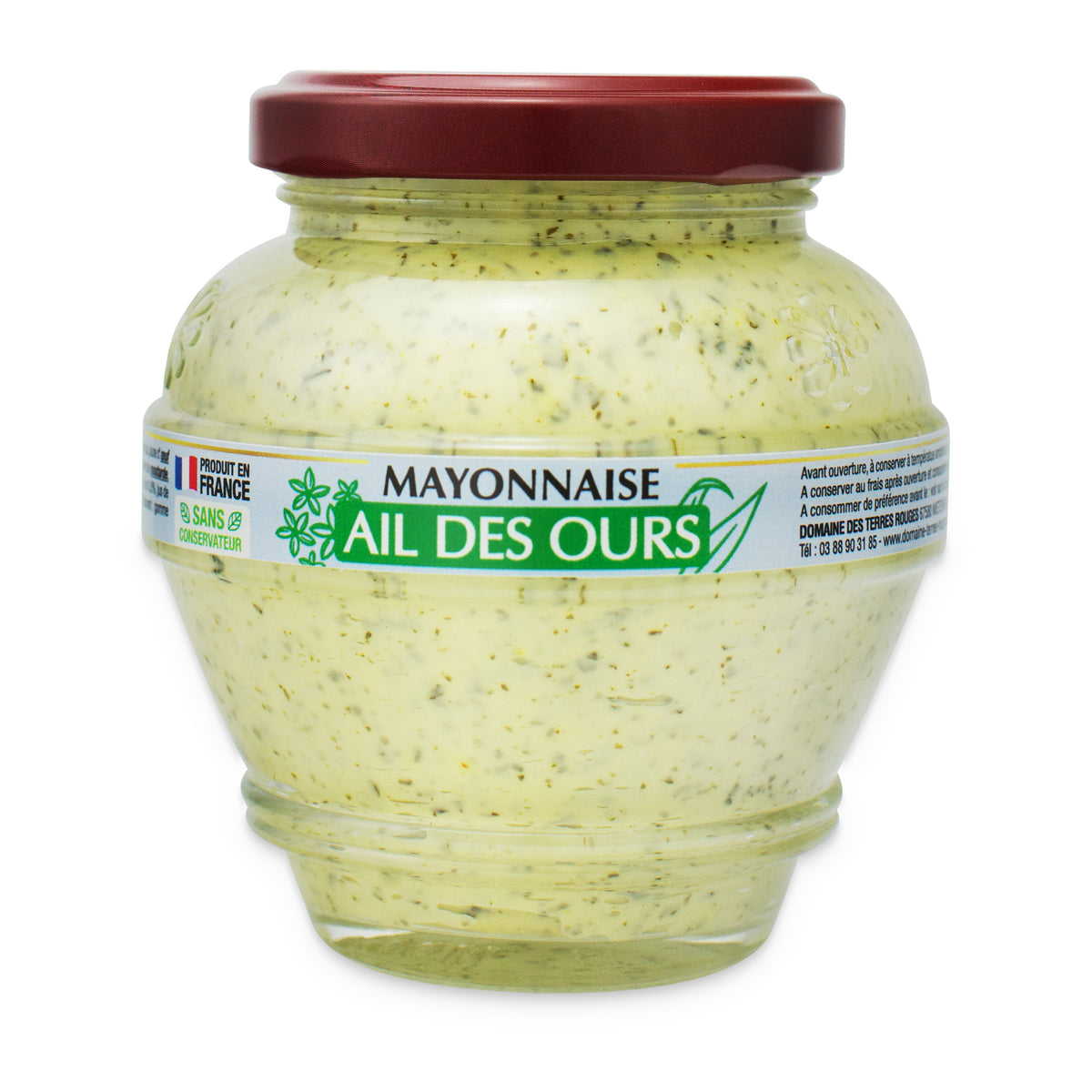 Wild Garlic Mayonnaise by Domaine des Terres Rouges, 180 g glass jar