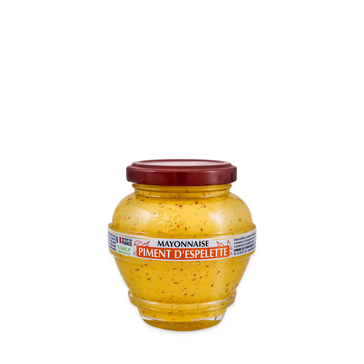 Espelette Pepper Mayonnaise by Domaine des Terres Rouges, 180 g glass jar