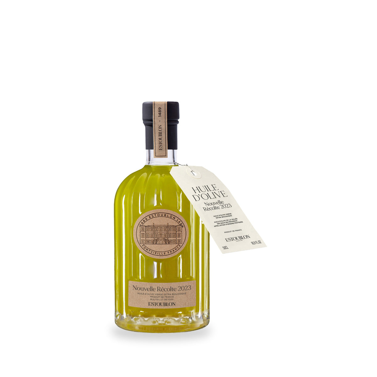 Olive Oil New Harvest 2025 by Estoublon in its glass bottle