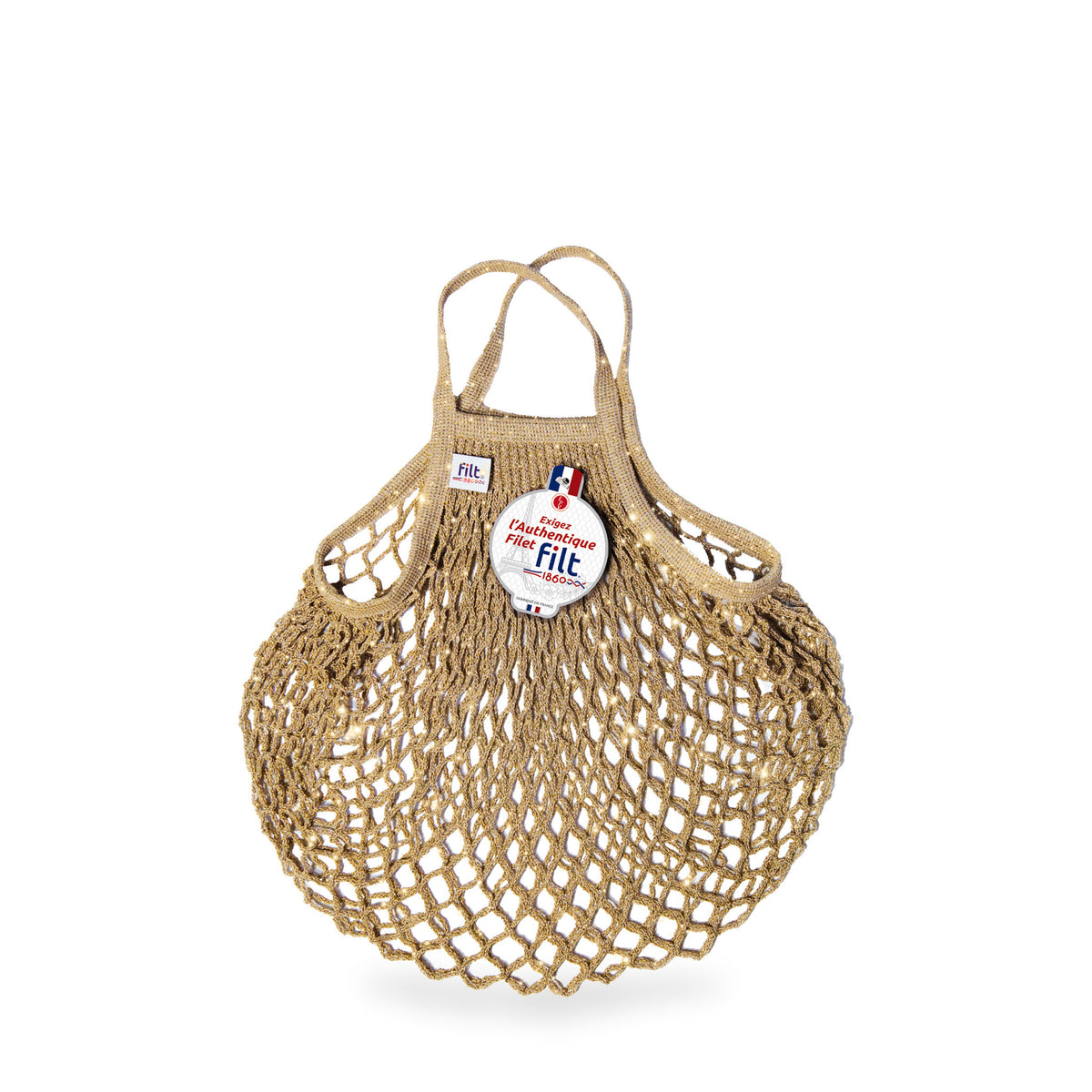 Gold Glitter Net Bag by Filt 1860 — Small