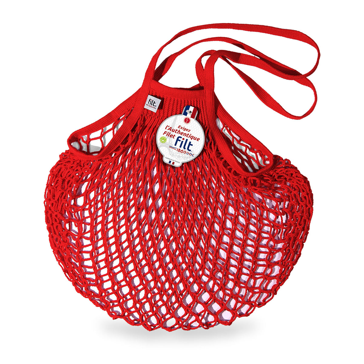 Red Net Bag by Filt 1860 — Long Handles