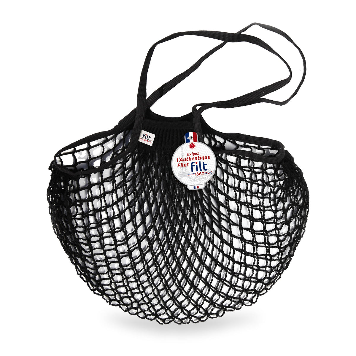 Black Net Bag by Filt 1860 — Long Handles