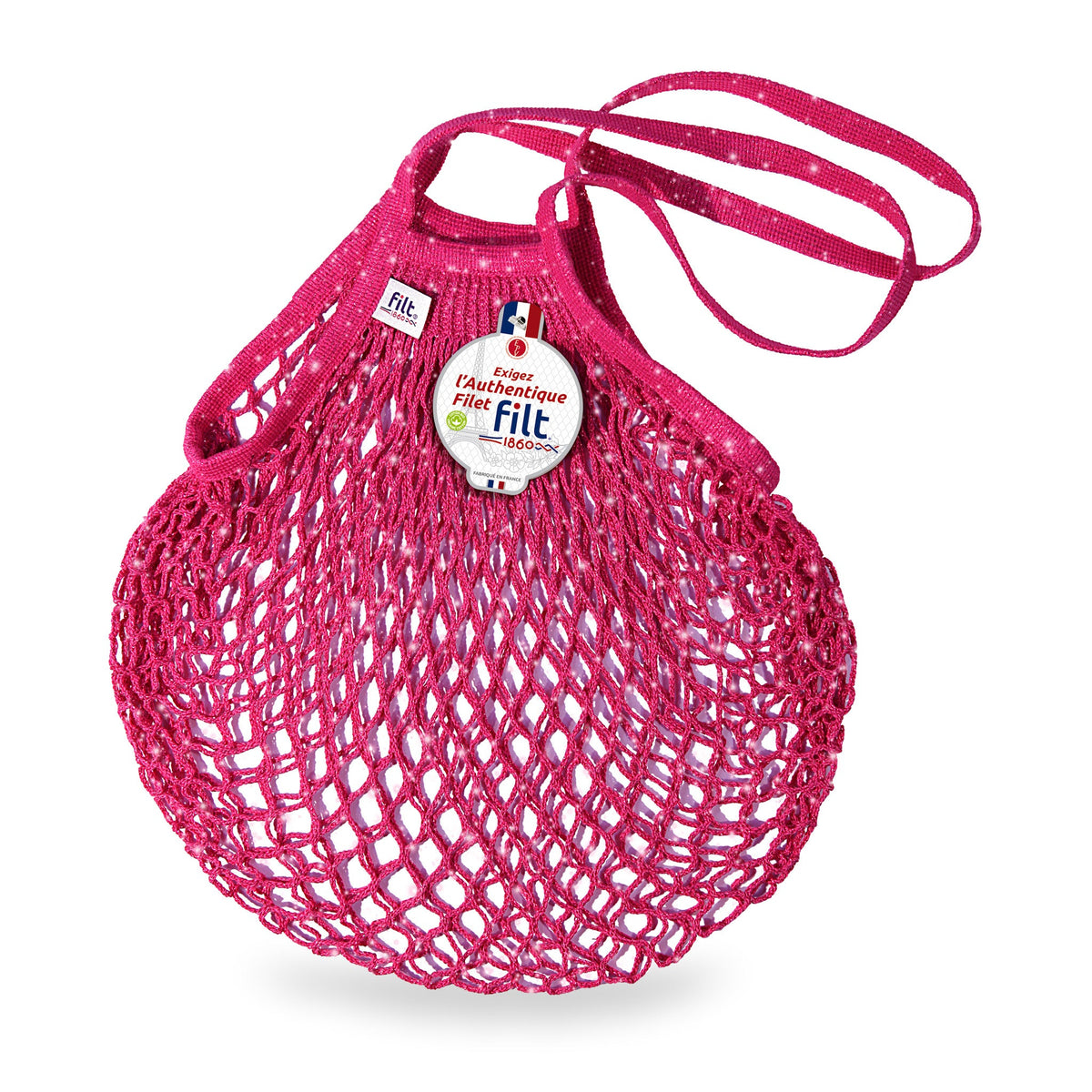 Raspberry Net Bag Long Handles by Filt 1860