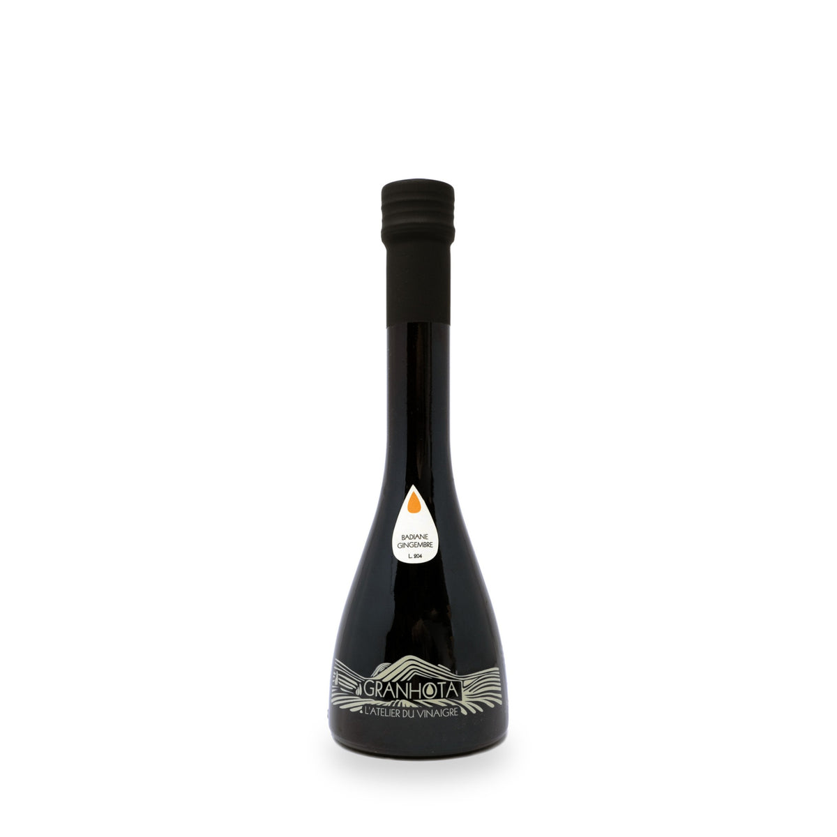 Vinaigre à la badiane et au gingembre de Granhota, bouteille en verre de 250 ml