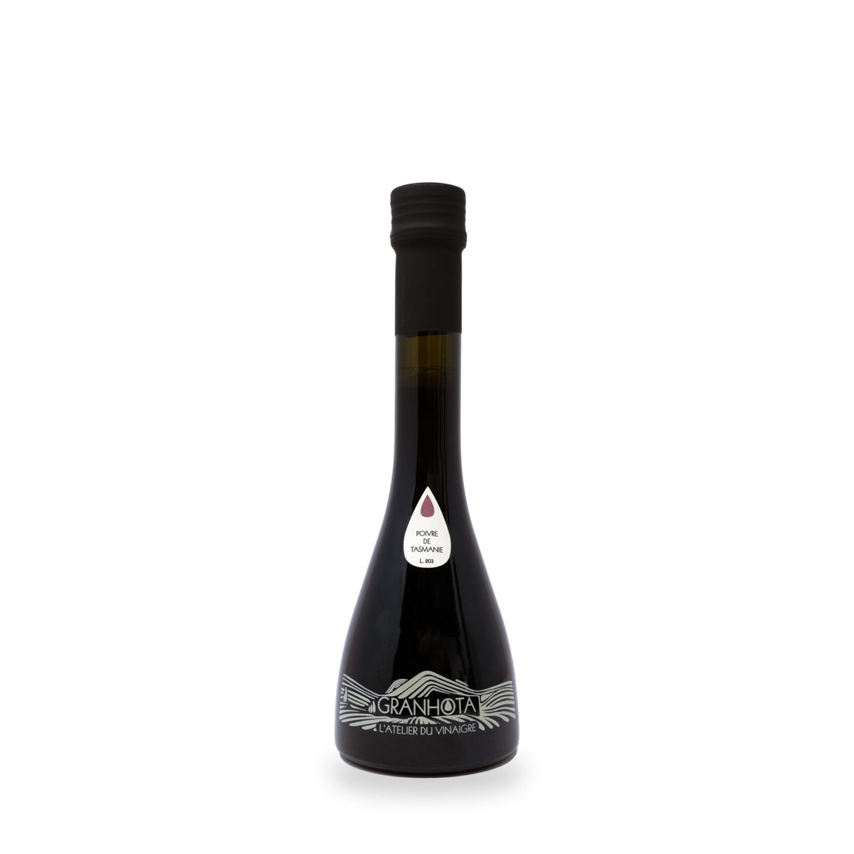 Vinaigre au poivre de Tasmanie de Granhota, bouteille en verre de 250 ml
