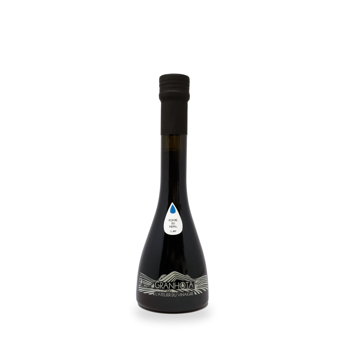 Vinaigre au poivre du Népal de Granhota, bouteille en verre de 250 ml