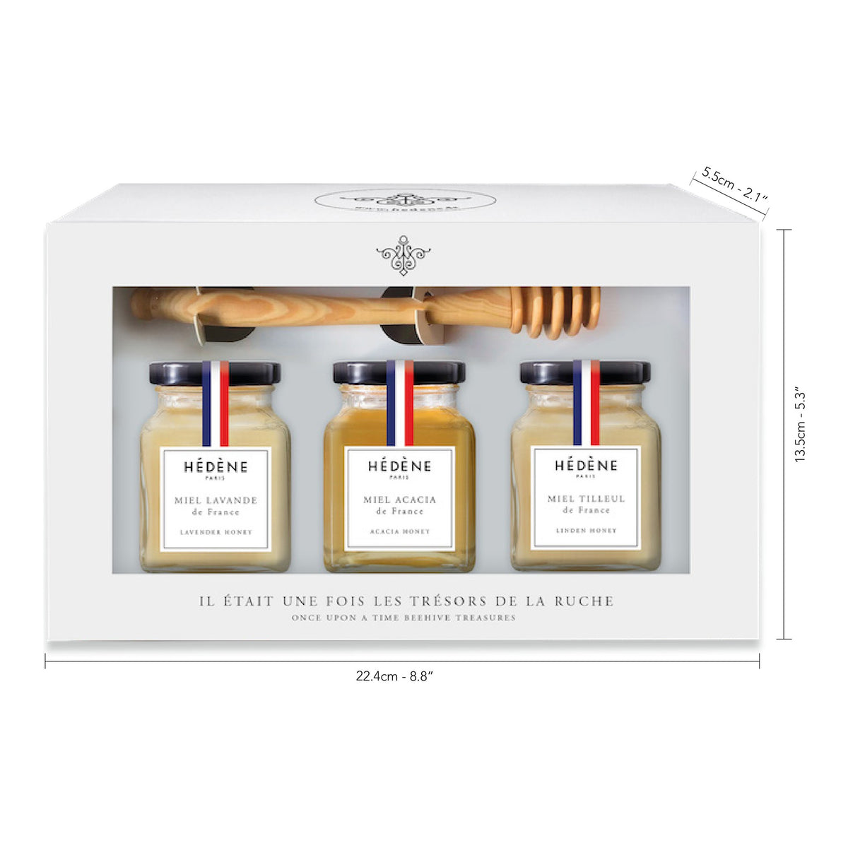 Coffret Trésor de la ruche Hédène, dimensions