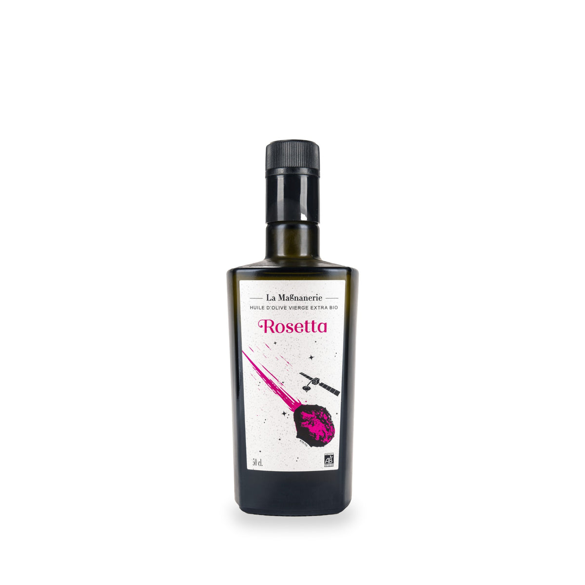 Huile d’olive Rosetta de La Magnanerie dans sa bouteille en verre