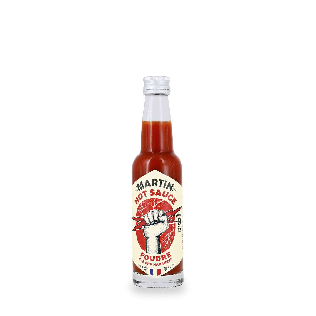 Sauce piquante Foudre de Sauce Martin, bouteille en verre de 100 ml