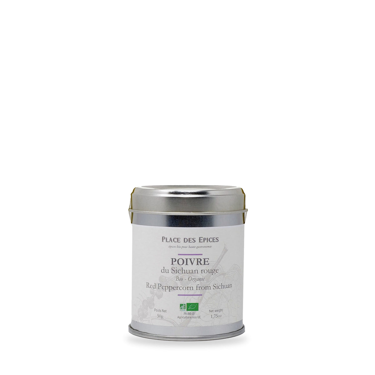 Red Peppercorn Sichuan by Place des Épices, 50 g tin