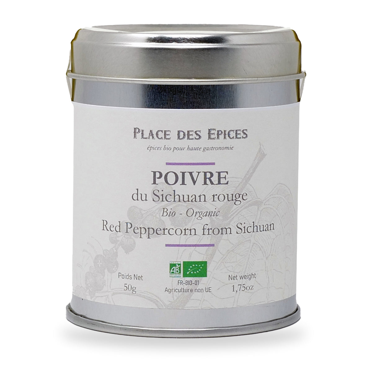 Red Peppercorn Sichuan by Place des Épices, 50 g tin