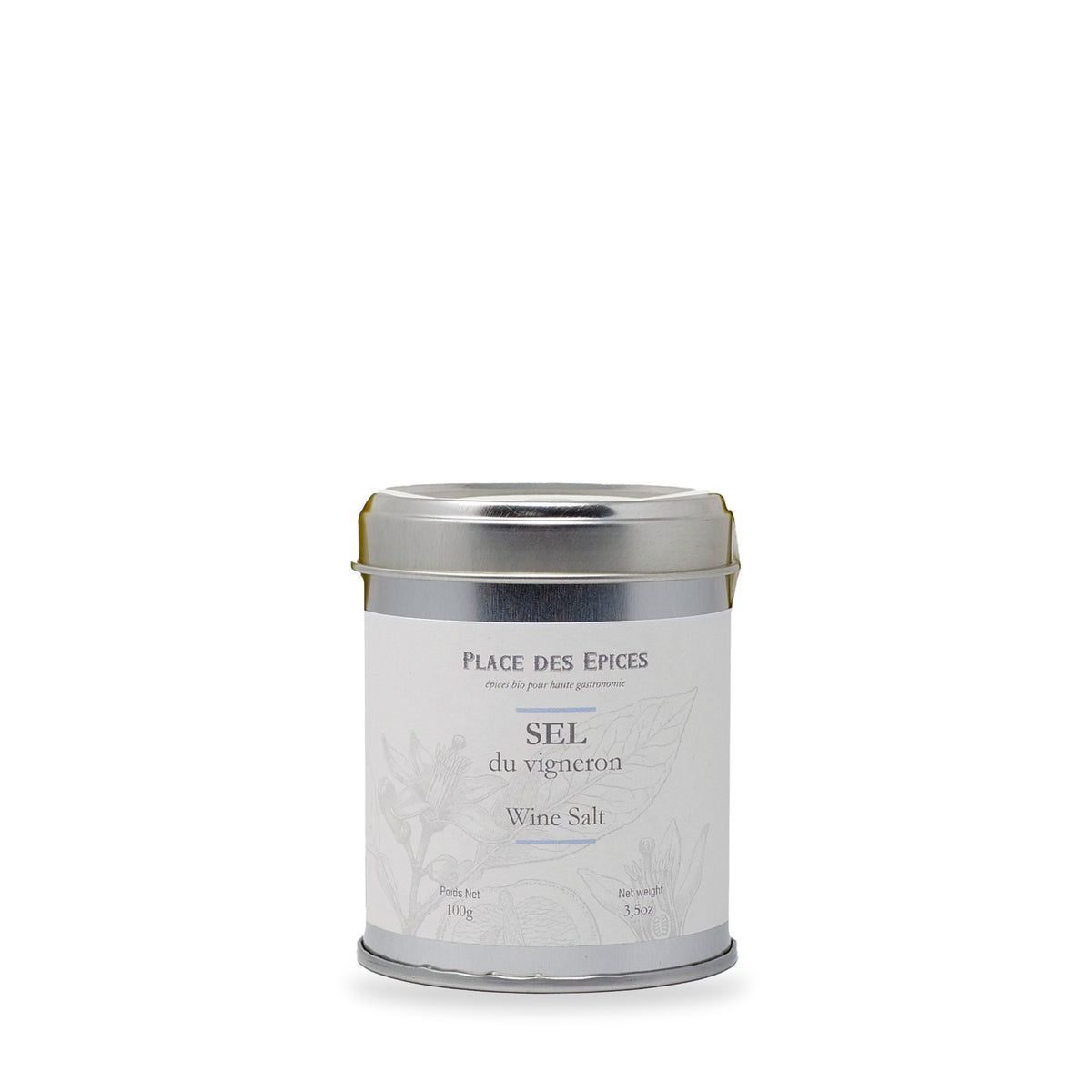 Sel du vigneron Place des Épices, boîte métal de 100 g