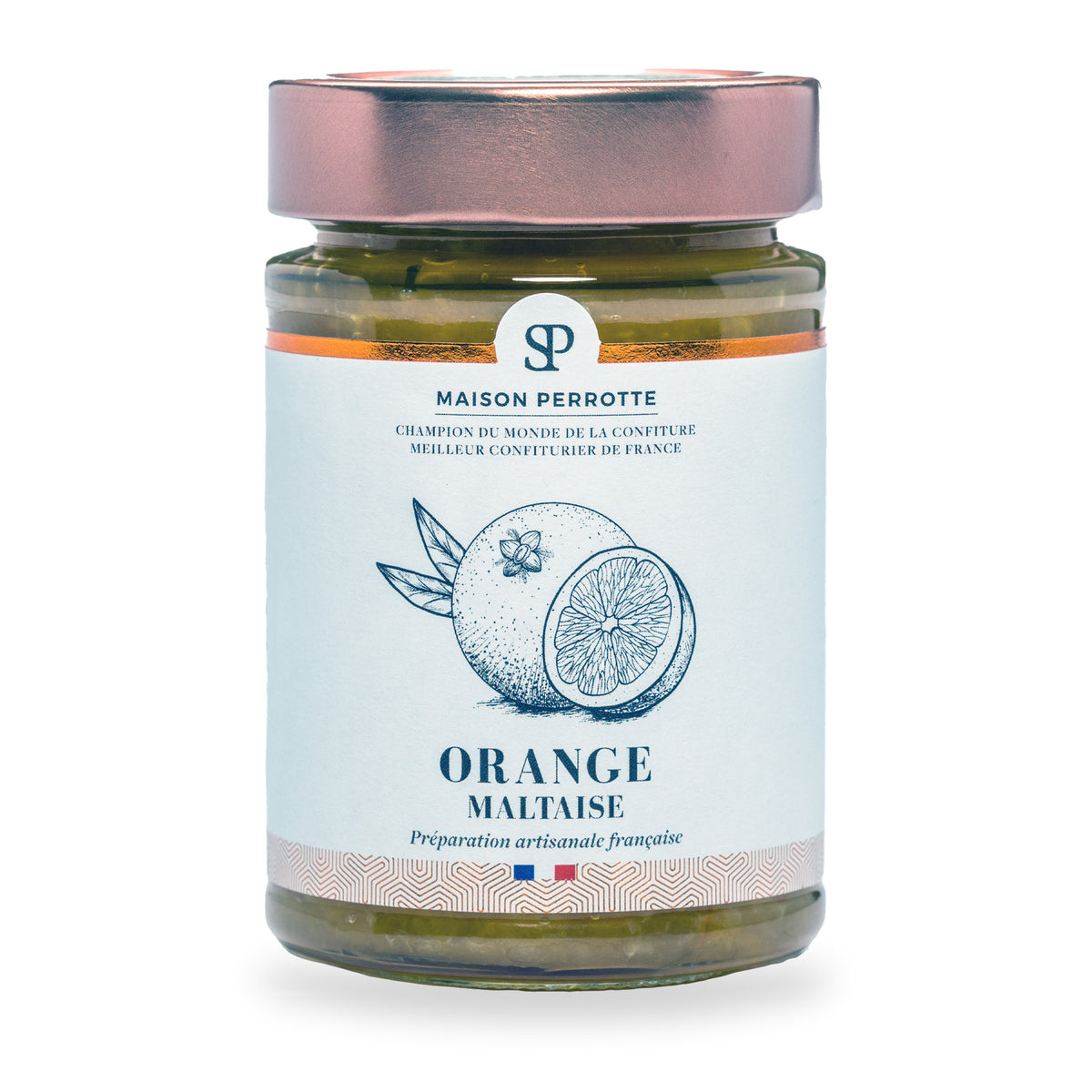 Confiture d’oranges maltaises de la Maison Perrotte, pot en verre de 210 g