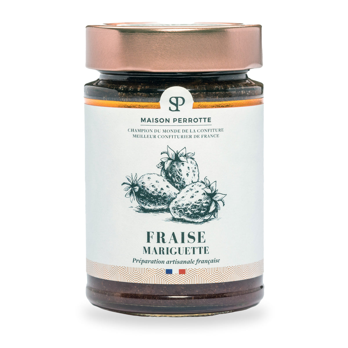 Mariguette Strawberry Jam by Maison Perrotte, 210 g glass jar