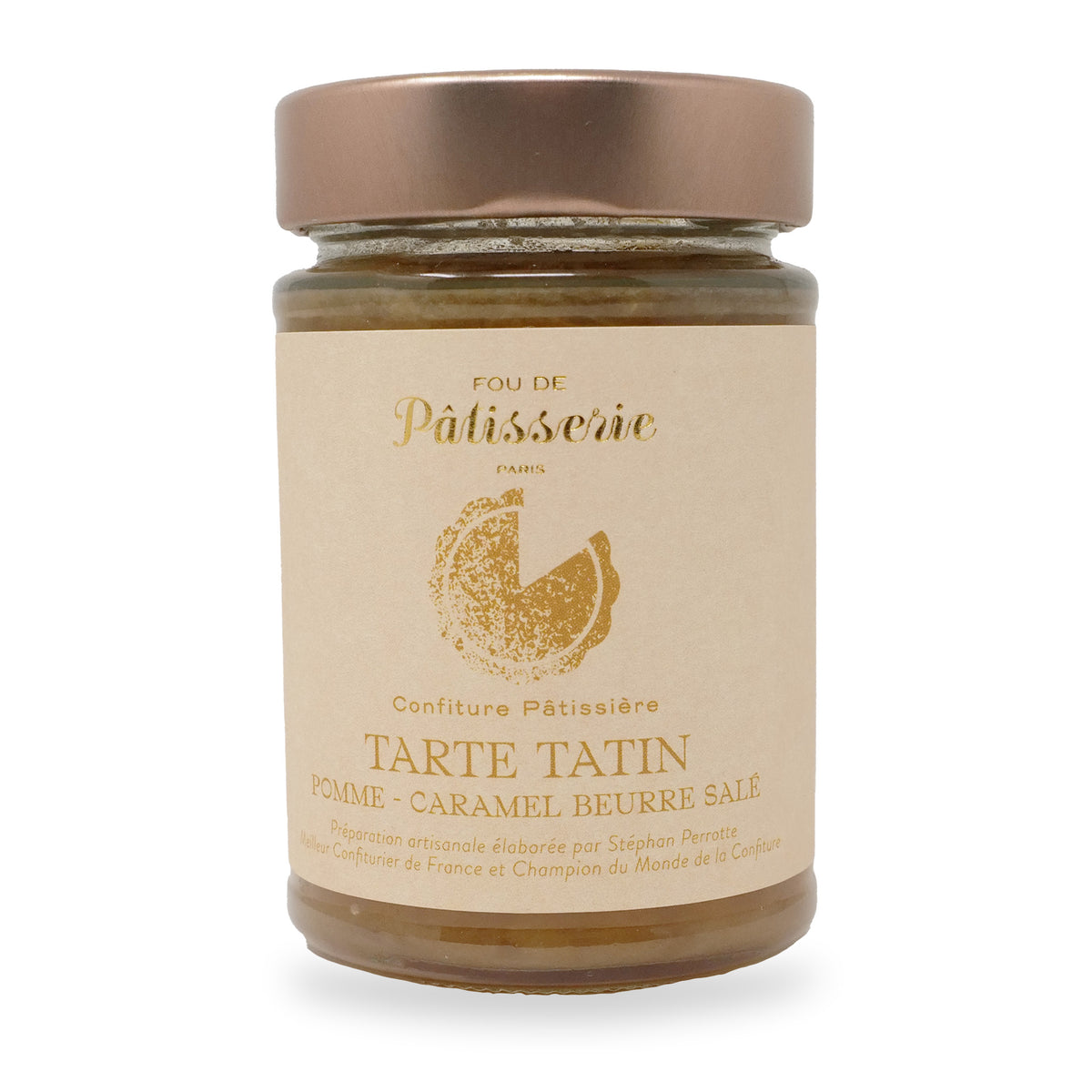 Confiture Tarte Tatin de la Maison Perrotte, pot en verre de 210 g
