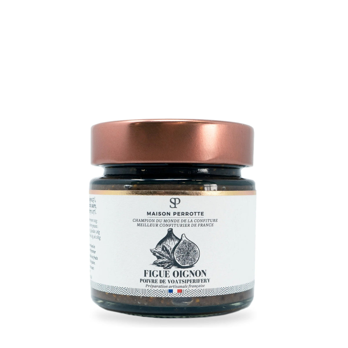 Fig, Onion & Pepper Chutney by Maison Perrotte, 120 g glass jar
