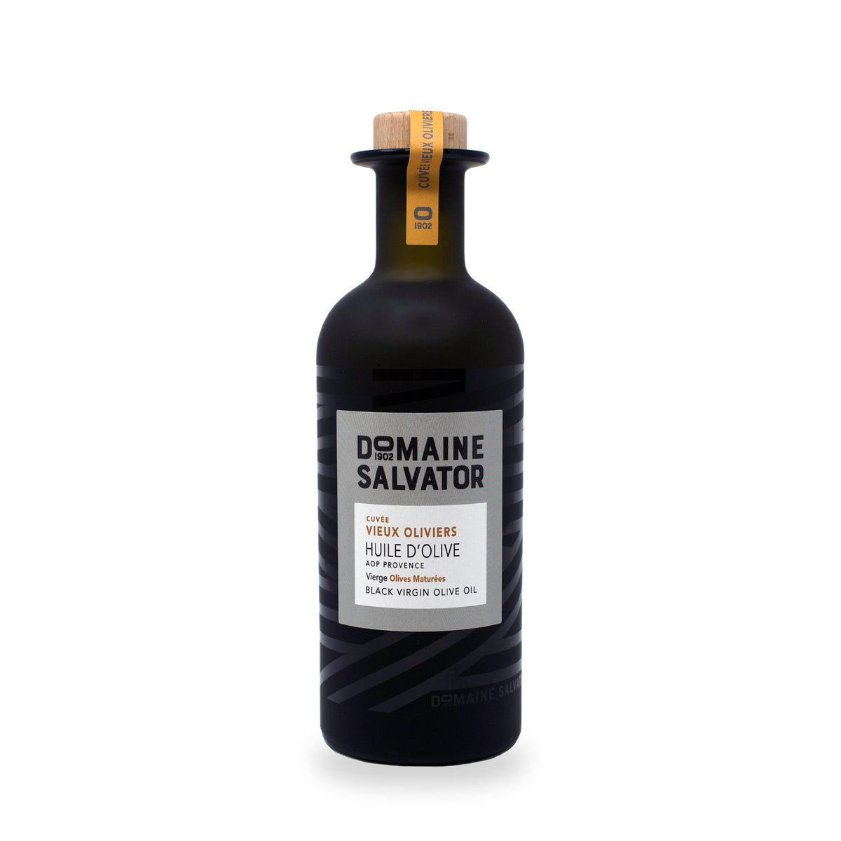 Huile d’olive Vieux Oliviers du Domaine Salvator, bouteille en verre de 500 ml