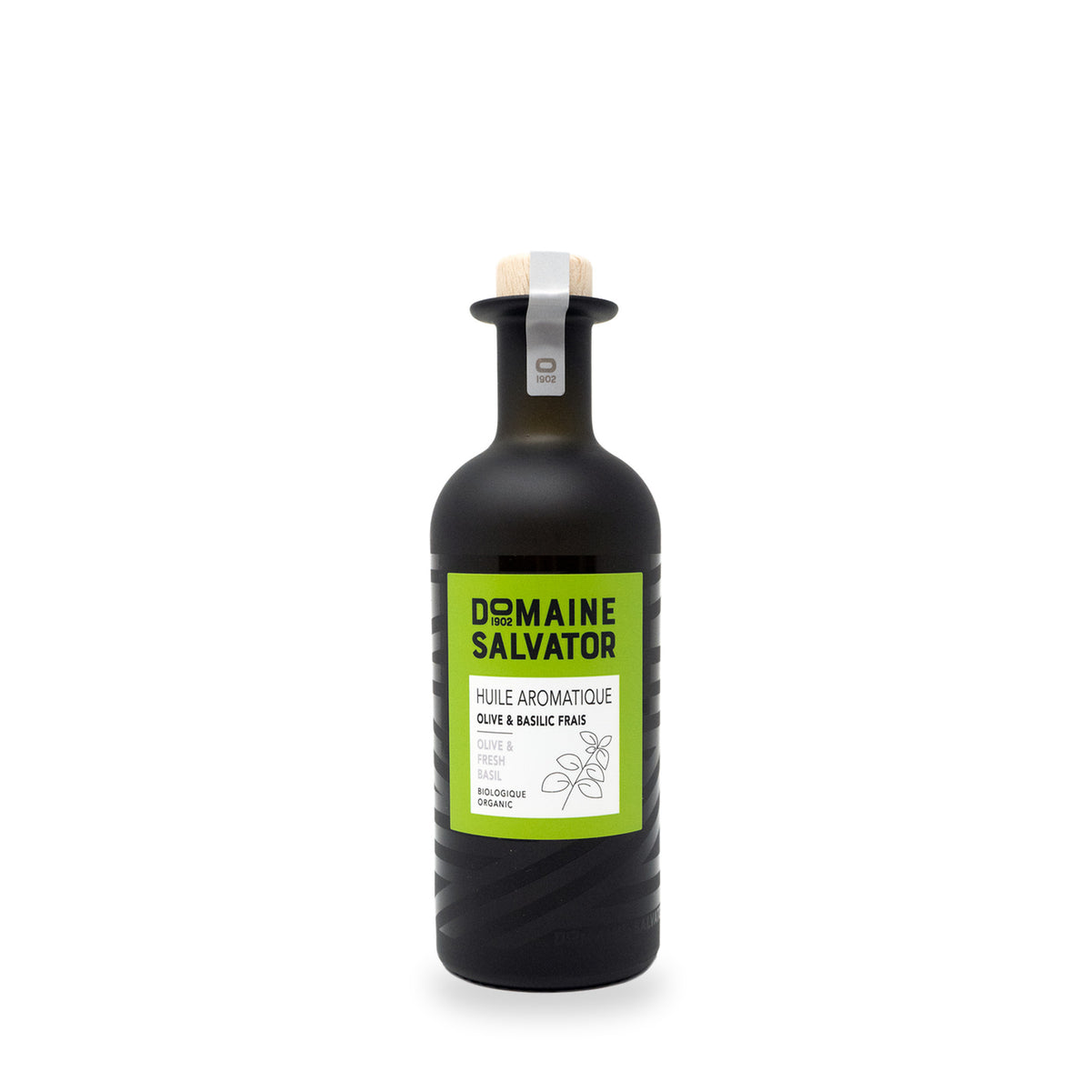 Fresh Basil Olive Oil by Domaine Salvator, 250 ml glass bottle