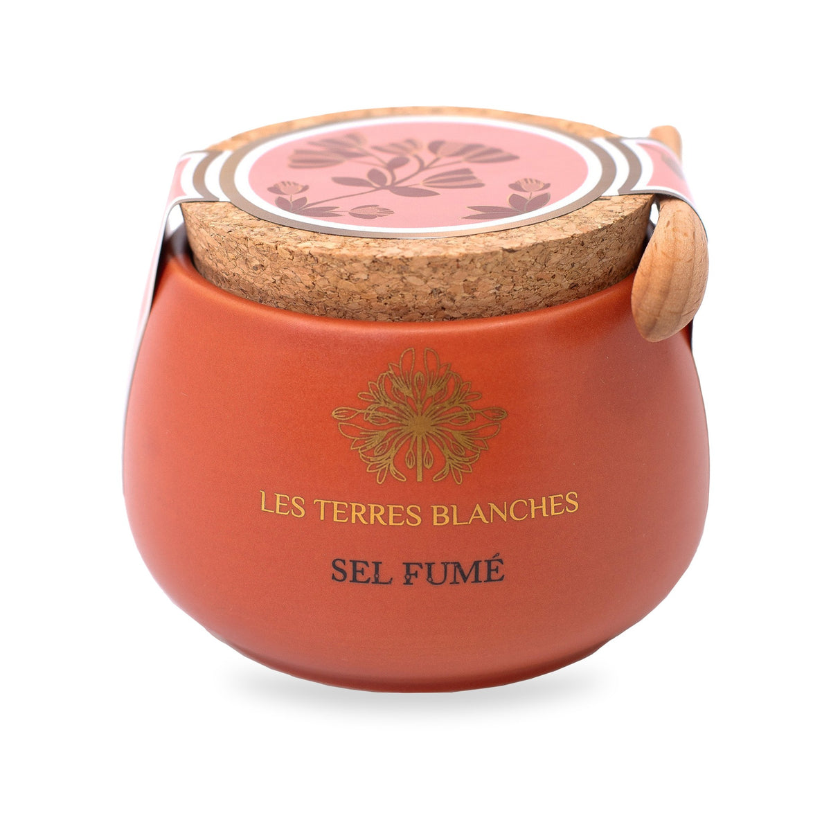 Fleur De Sel Smoked Greece Large by Les Terres Blanches, 100 g ceramic jar