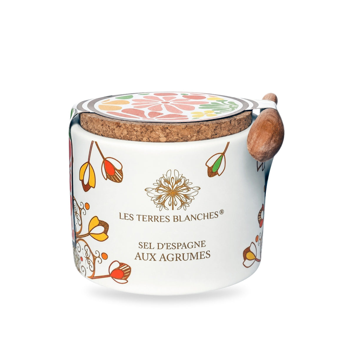Sel marin aux agrumes d’Espagne Les Terres Blanches, pot en céramique de 50 g