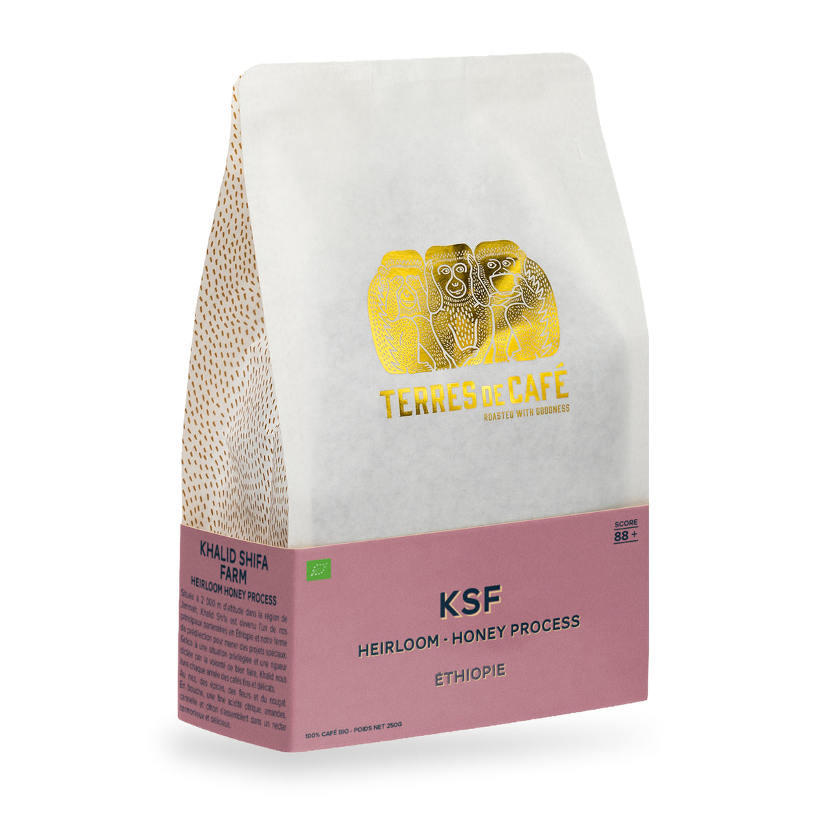 Café en grains KSF de Terres de Café, sachet de 250 g