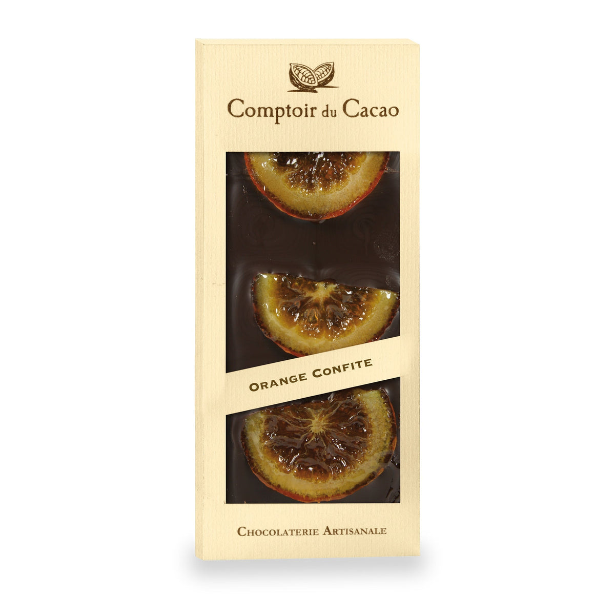 Tablette de chocolat noir à l’orange confite du Comptoir du Cacao
