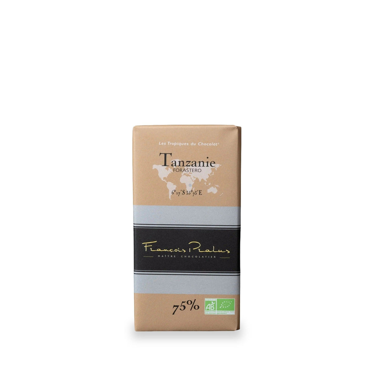 Tanzania 75% Dark Chocolate Bar by François Pralus