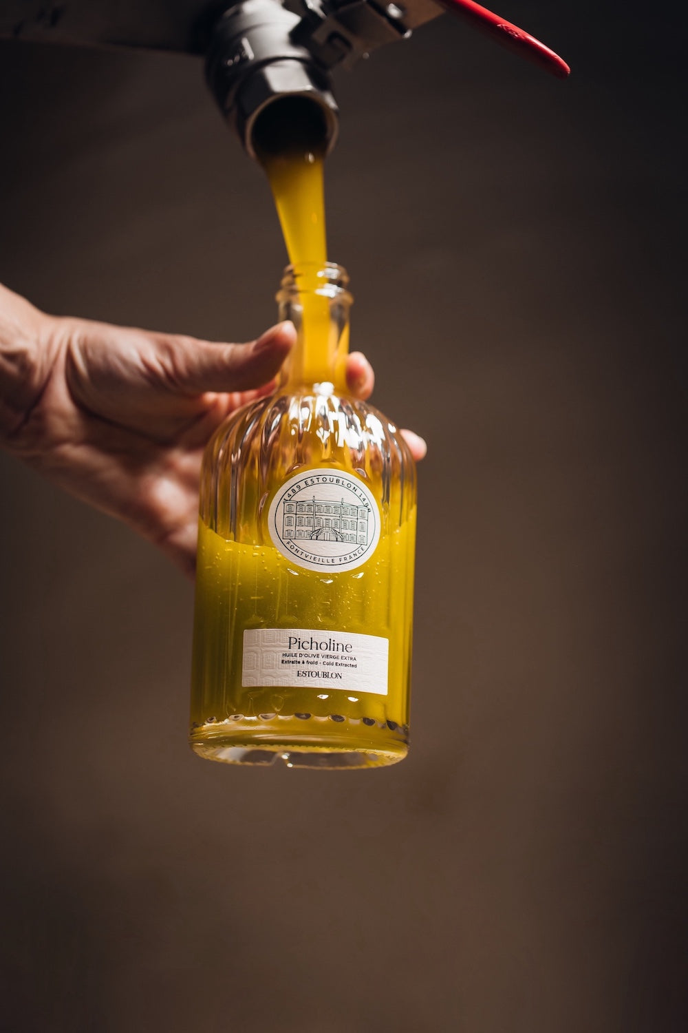 Bottle of Château d'Estoublon extra virgin olive oil from Provence
