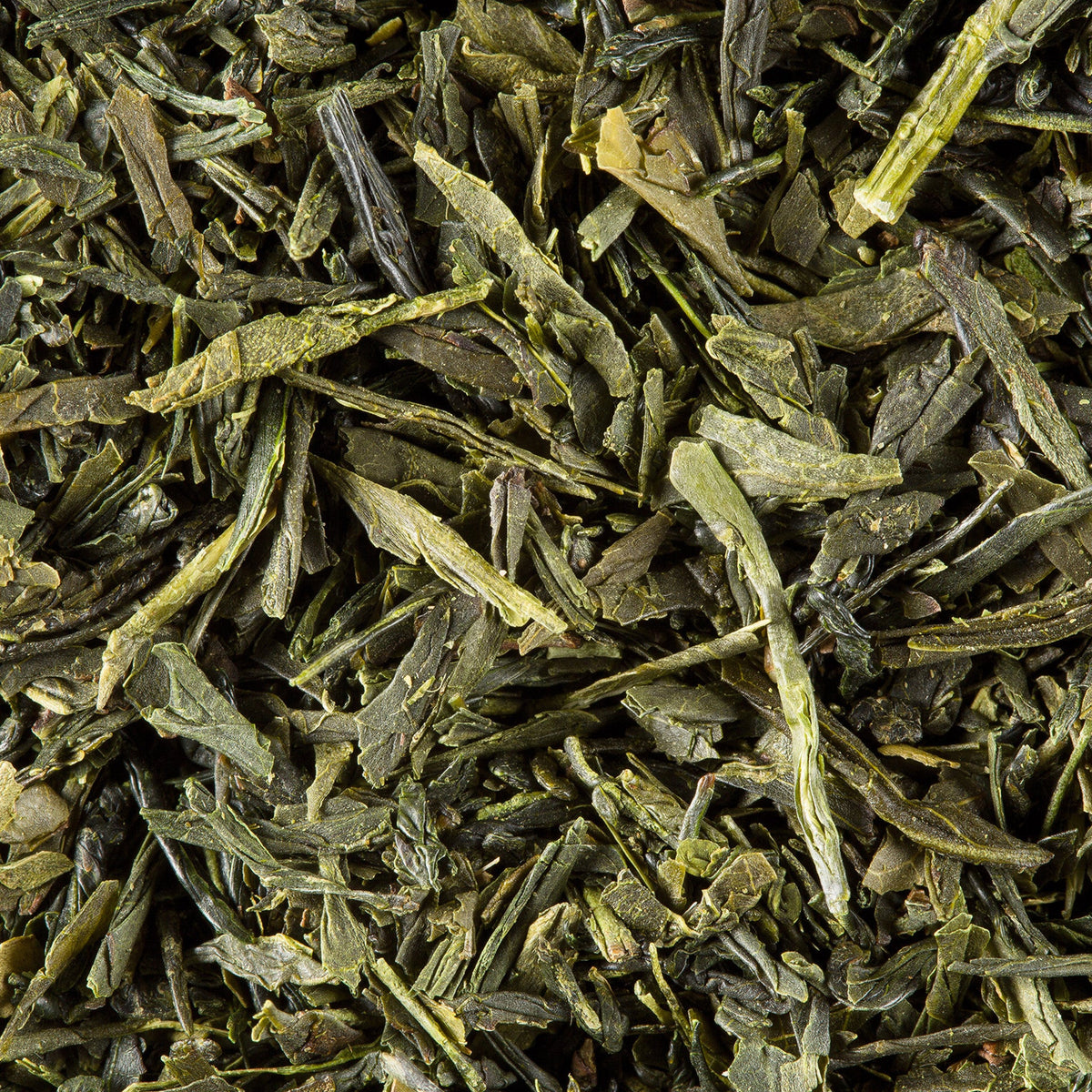 Green tea leaves