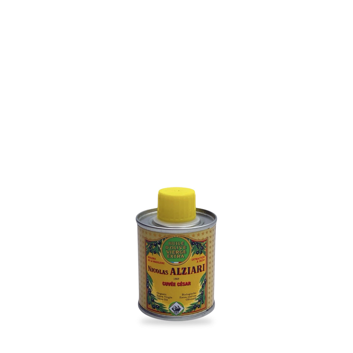Huile d’olive vierge extra Nicolas Alziari, cuvée César biologique AOP Nice, mini-bidon de 100 ml