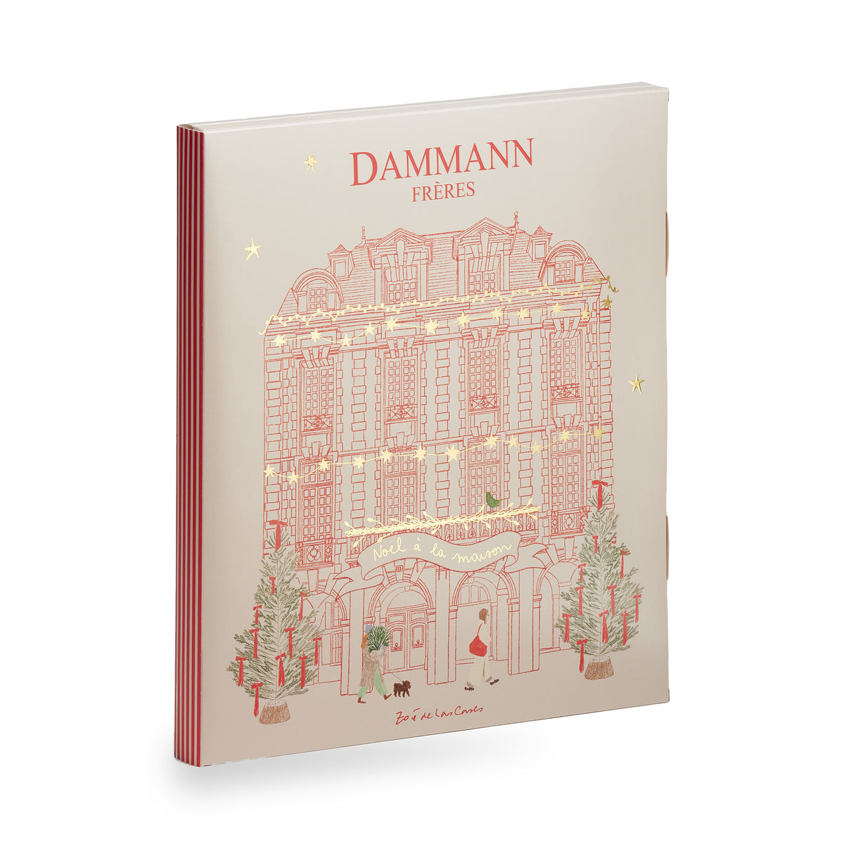 Calendrier de l’Avent Noël à la maison de Dammann Frères, fermé, illustré par Zoé de Las Cases
