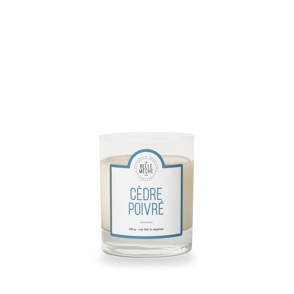 Bougie parfumée Cèdre Poivré de La Belle Mèche, 190 g