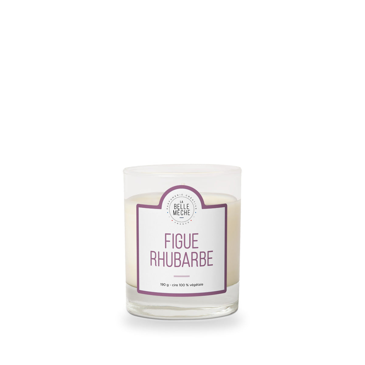 Bougie parfumée Figue Rhubarbe de La Belle Mèche, 190 g