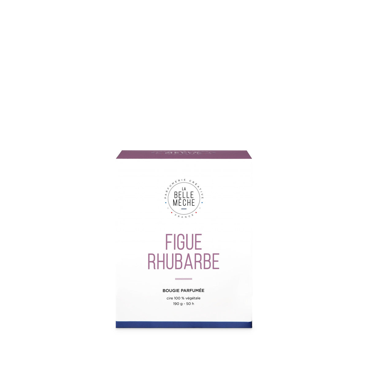 Bougie parfumée Figue Rhubarbe de La Belle Mèche, 190 g, coffret